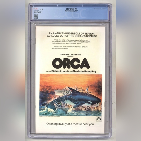 Star Wars #3 CGC 9.0 NM Graded A New Hope Vintage 1977 Marvel Comics! - Picture 4 of 5